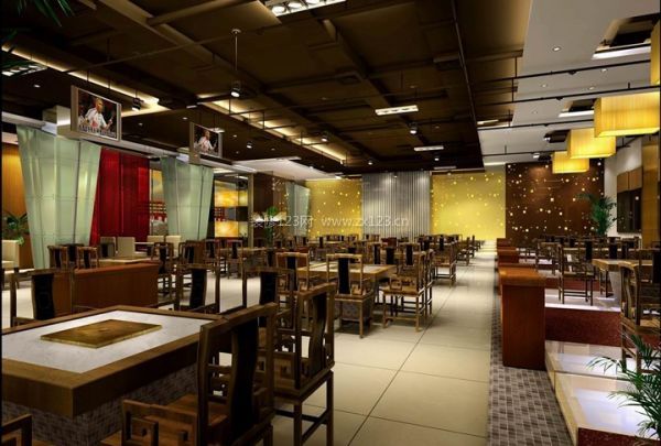 餐飲連鎖店裝修使用黑白設(shè)計(jì)時(shí)尚效果如何？（組圖）_安徽三鼎建筑裝飾工程有限公司